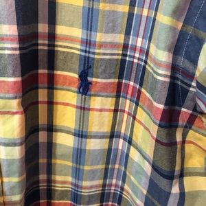 POLO PLAID COLLAR LONG SLEEVE